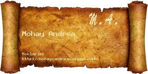 Mohay Andrea névjegykártya