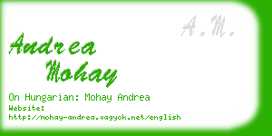andrea mohay business card